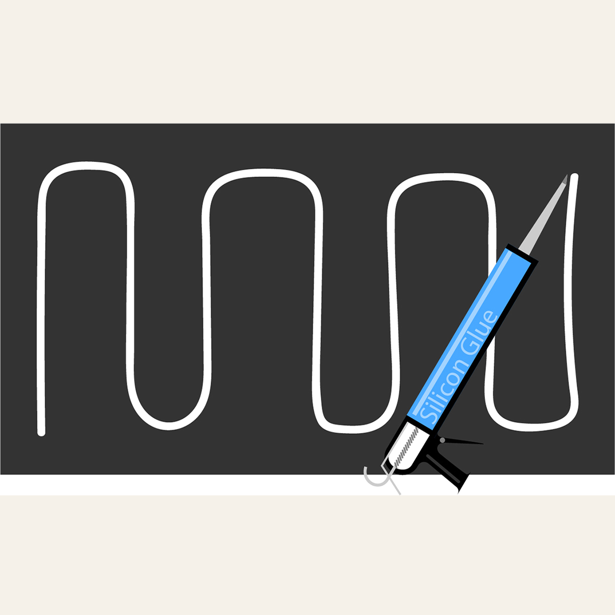 Montaż panelu szklanego - klej