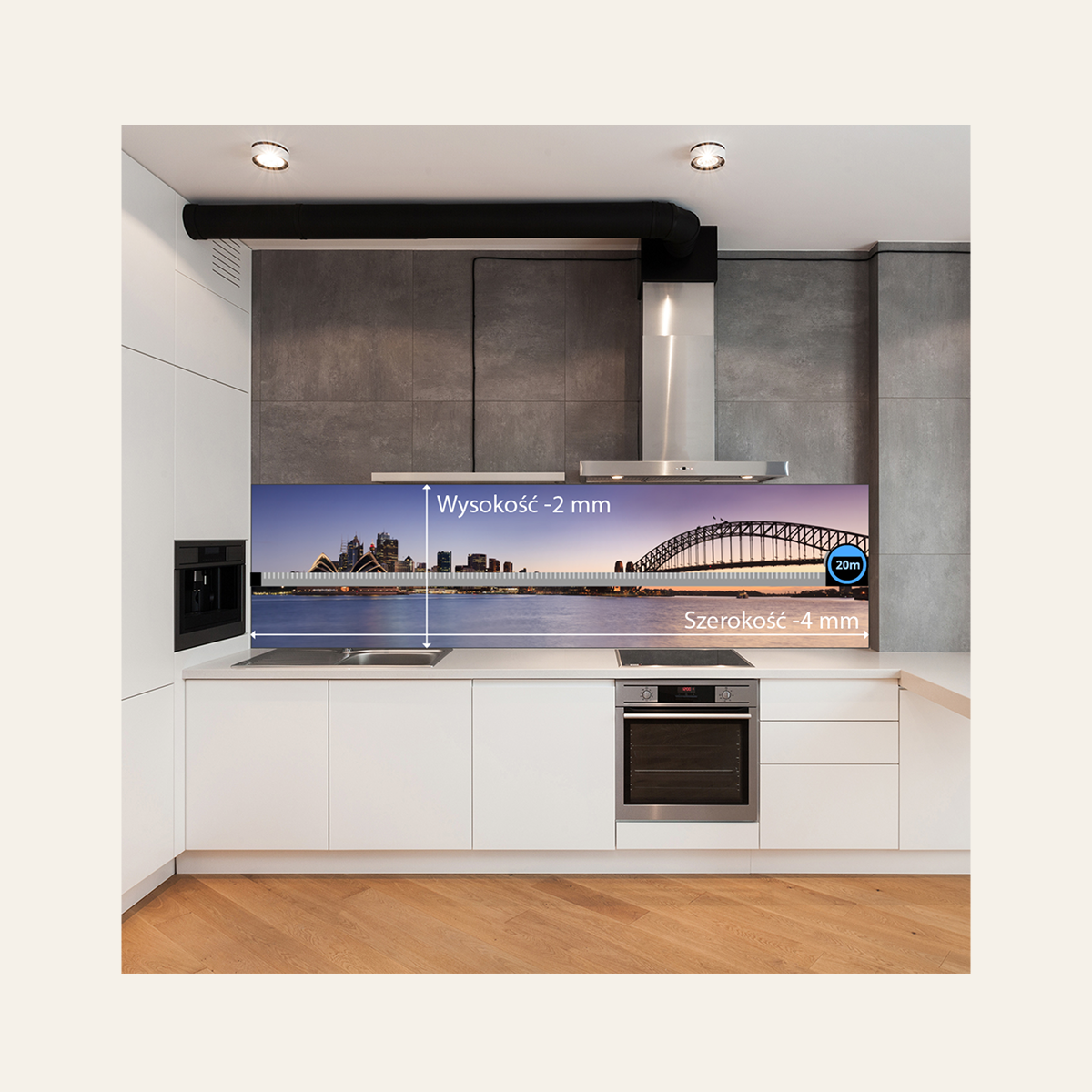 Wymiarowanie paneli szklanych